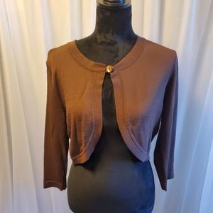 Brown long sleeve cardigan dressbarn size medium